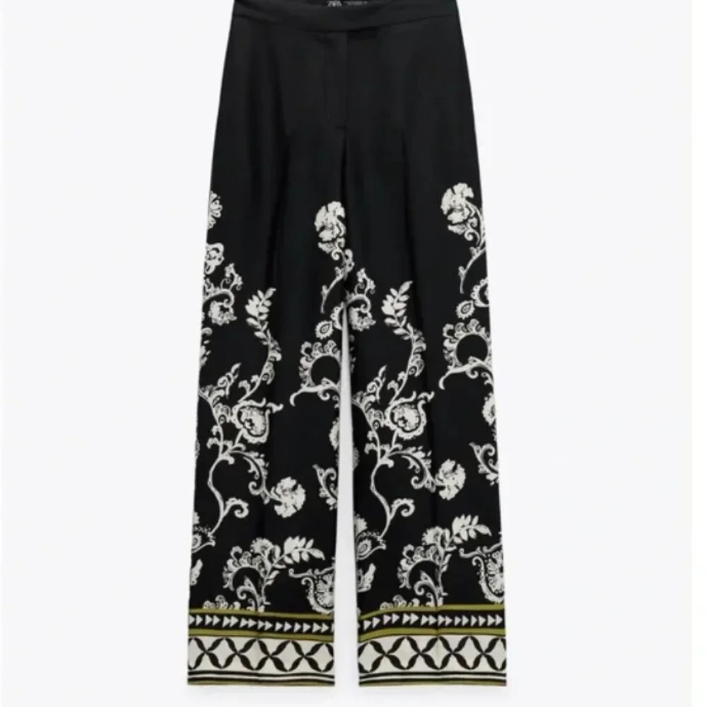 Zara high waisted wide leg pants